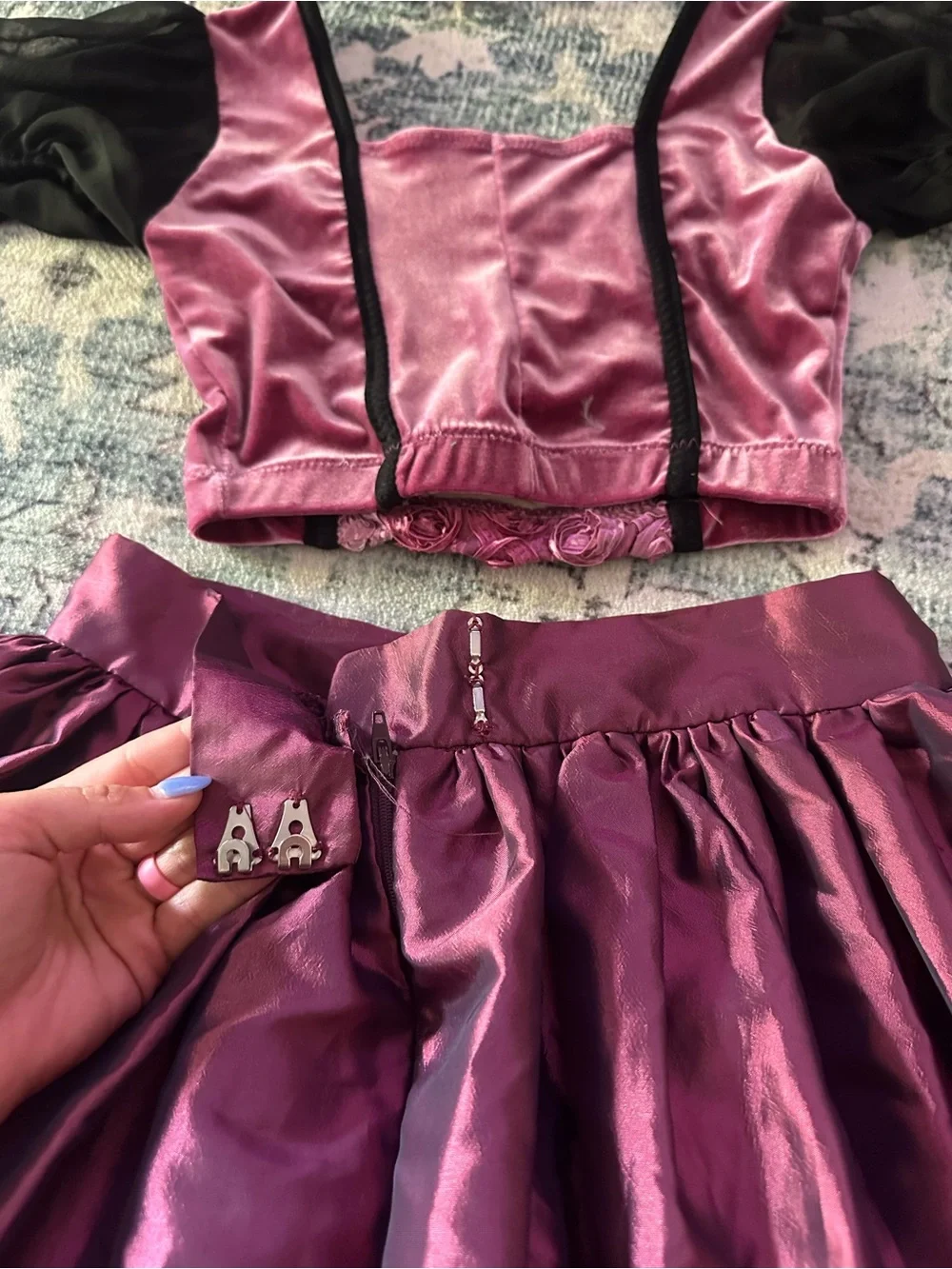 Custom Maroon & Black dance costume